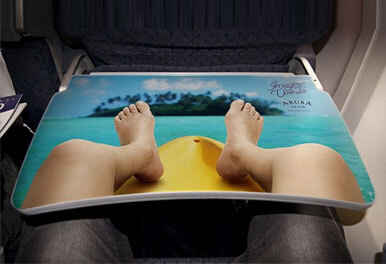 Inflight Table Tray Advertising
